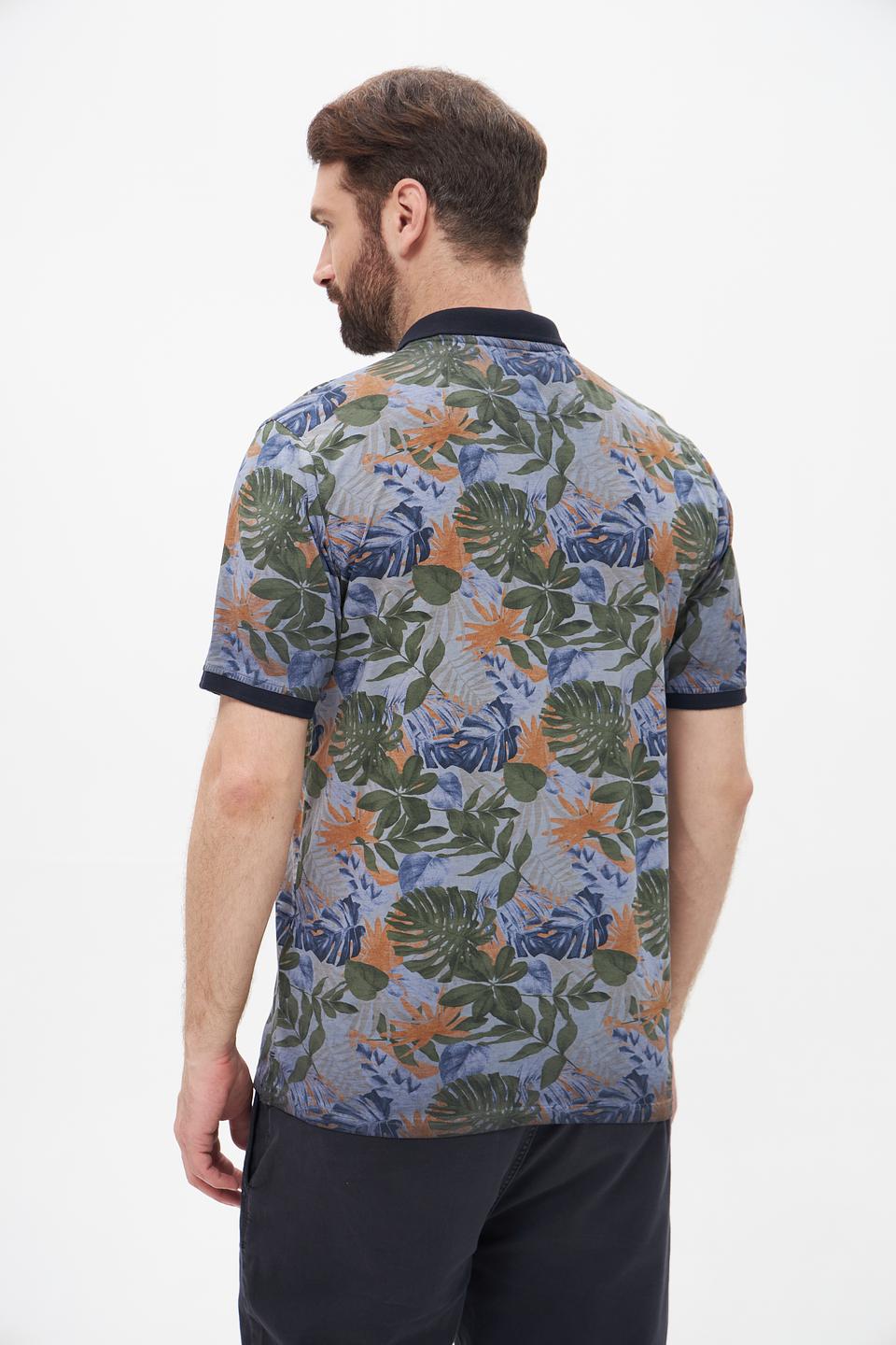 Поло Casa Moda с тропическим принтом