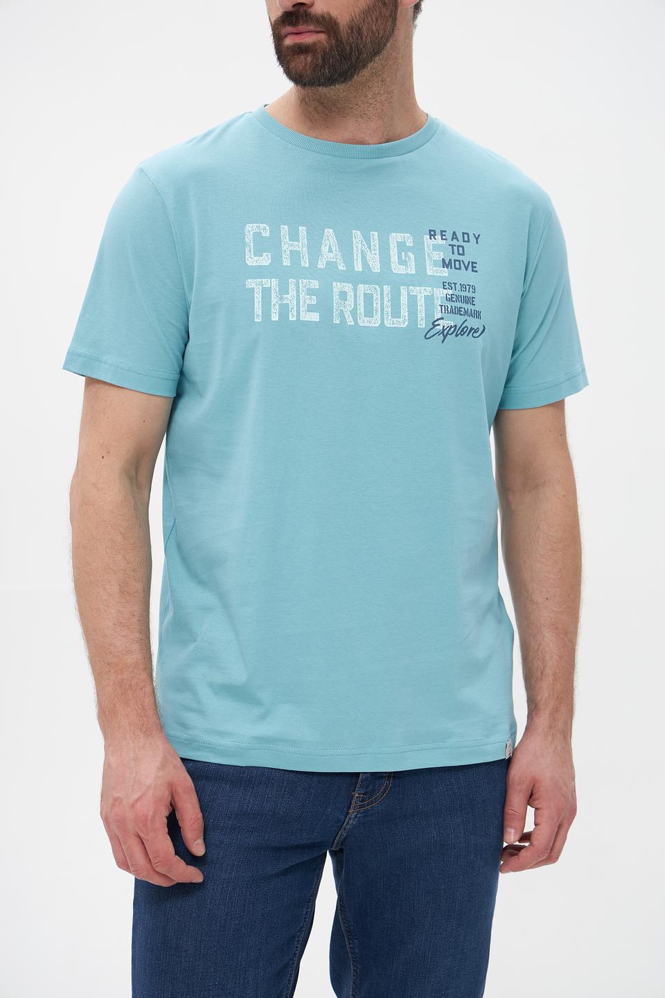 Футболка Lerros с принтом бирюзовая