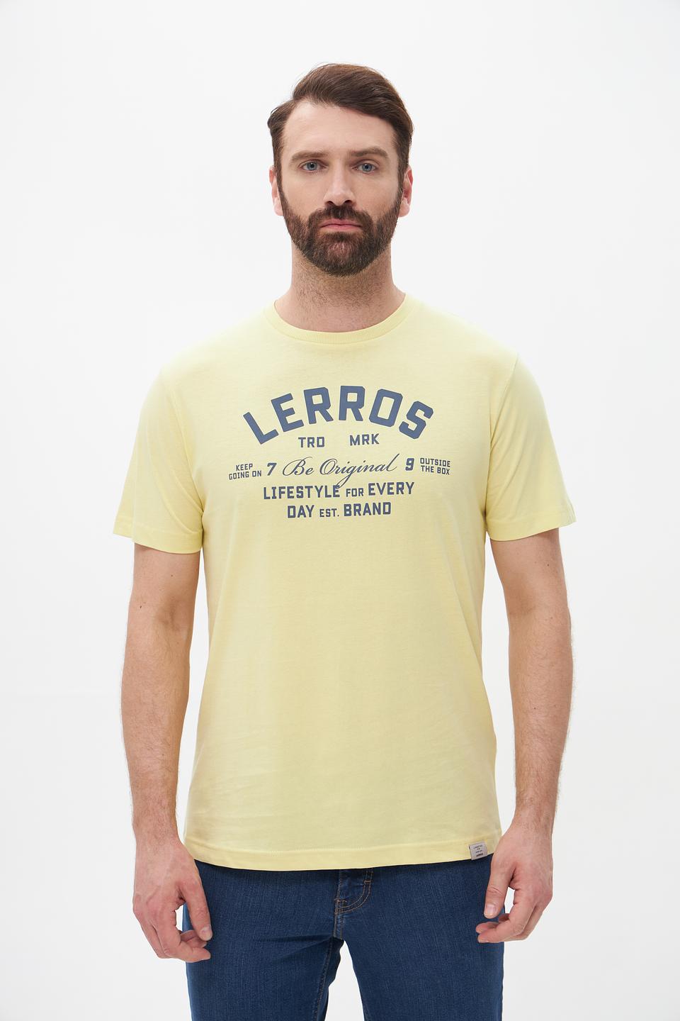 Футболка Lerros с логотипом светло-жёлтая
