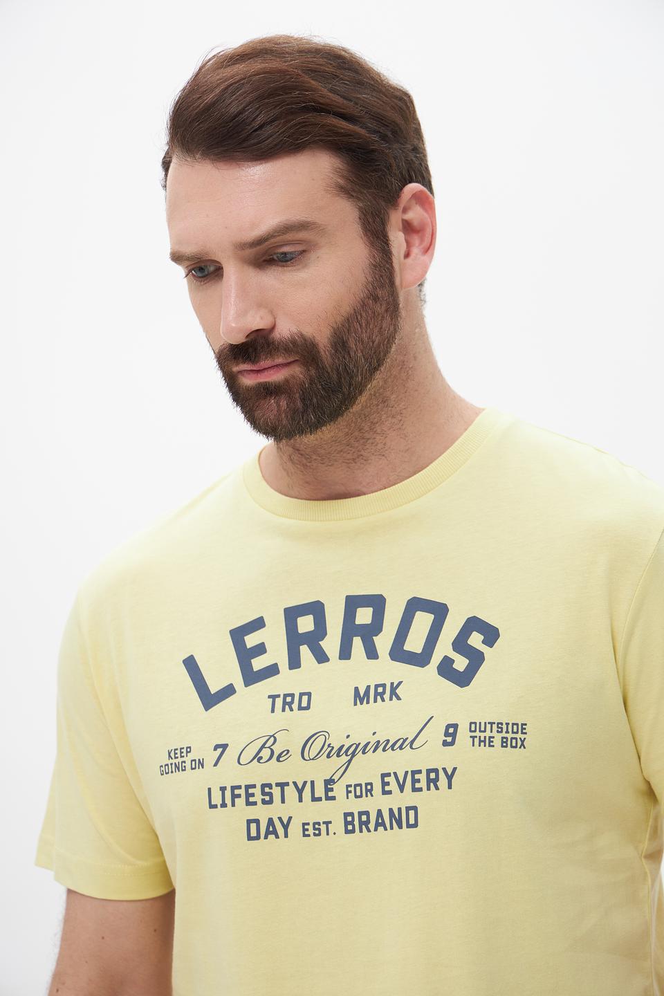 Футболка Lerros с логотипом светло-жёлтая
