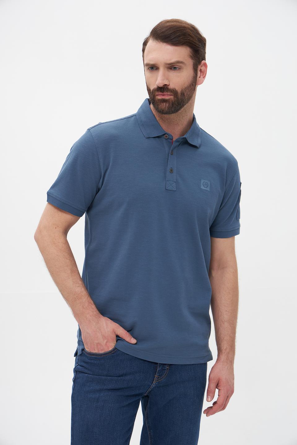 Поло Lerros мужское синее