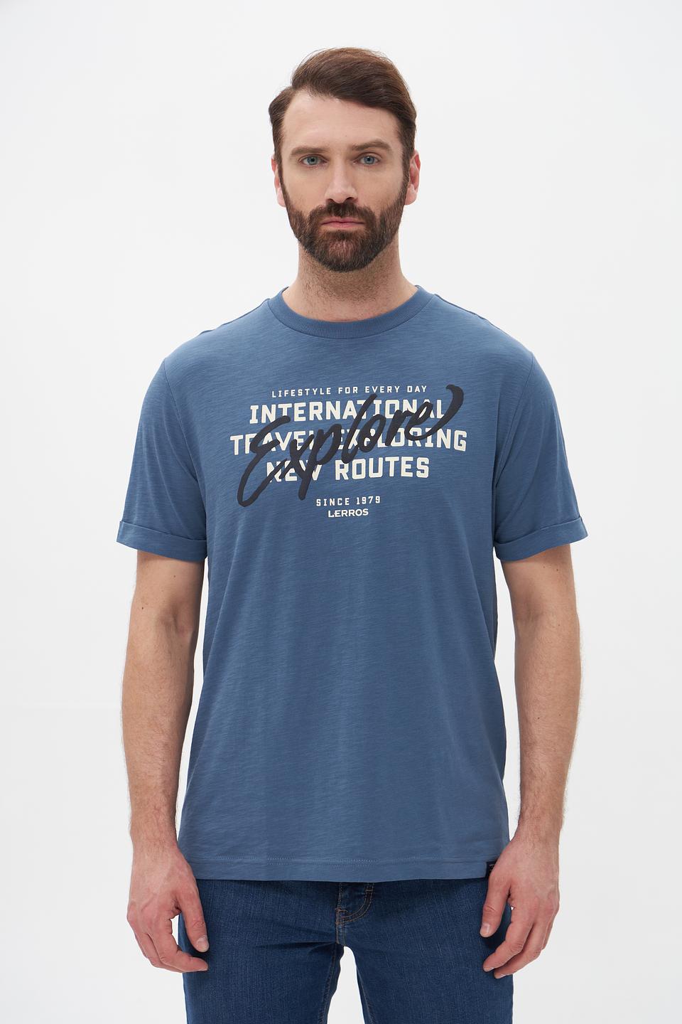 Футболка Lerros с принтом синяя