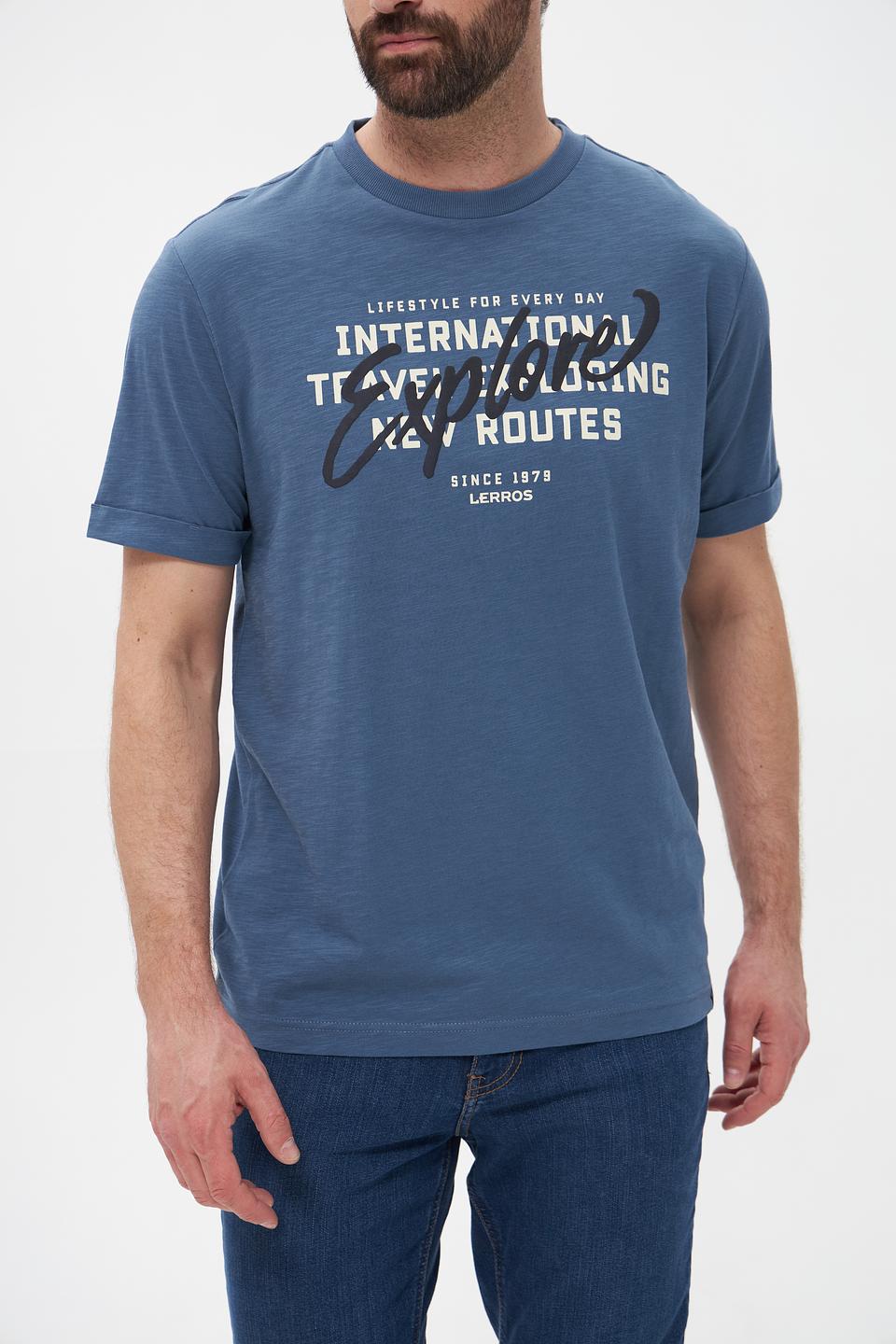 Футболка Lerros с принтом синяя