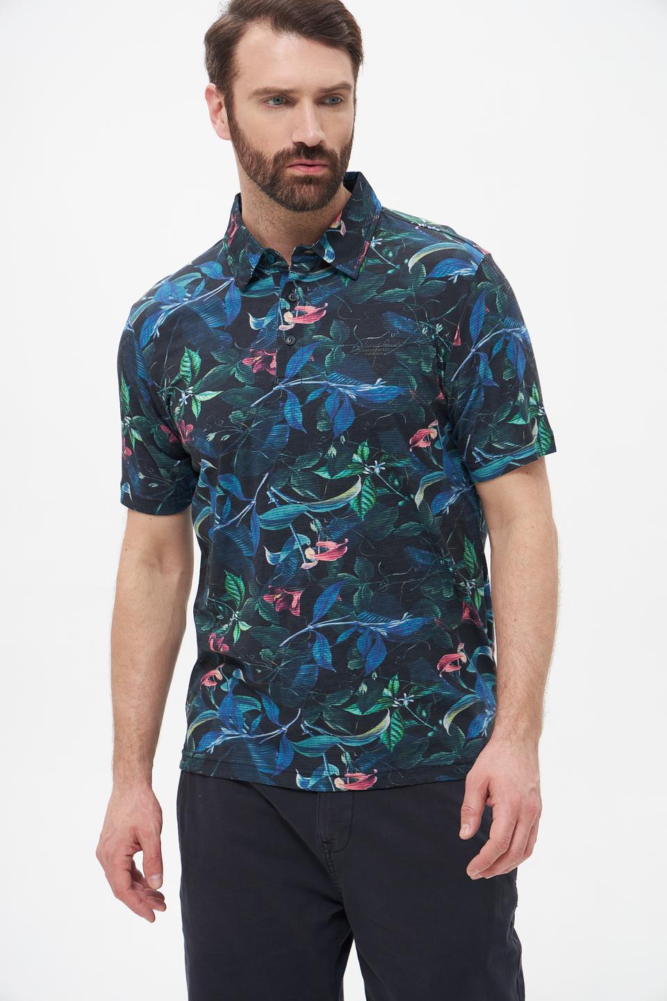 Поло Monte Carlo с тропическим принтом