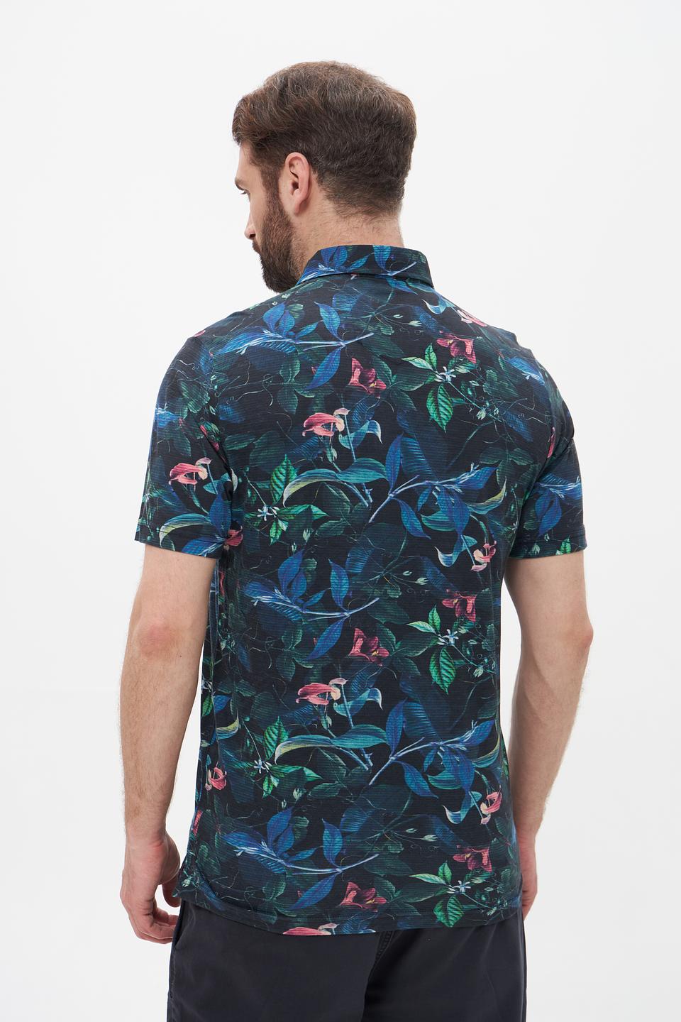 Поло Monte Carlo с тропическим принтом