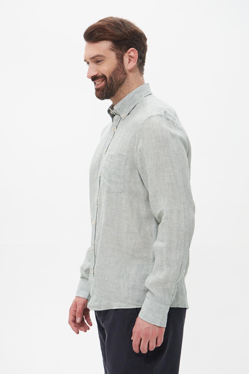 Рубашка Casa Moda лен мятный