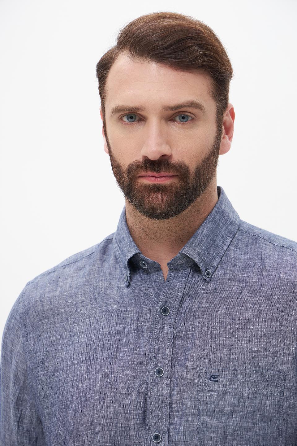 Рубашка Casa Moda мужская синяя в клетку