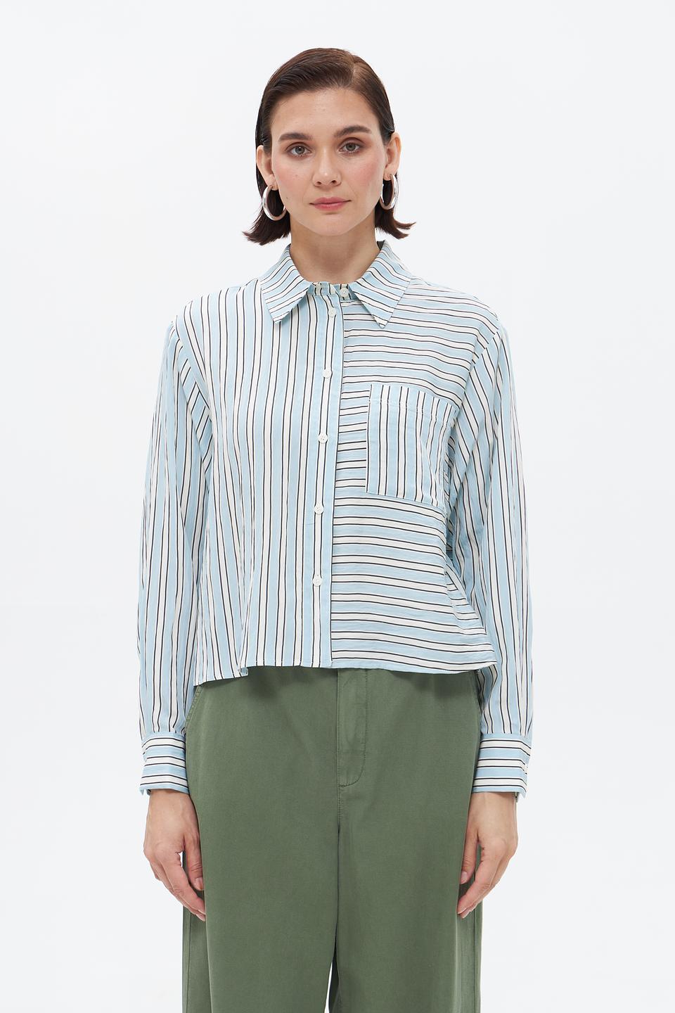 Блузка Marc O Polo DENIM в полоску голубую