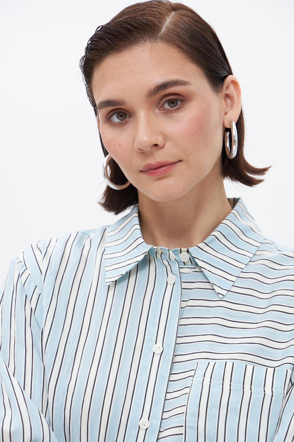 Блузка Marc O Polo DENIM в полоску голубую