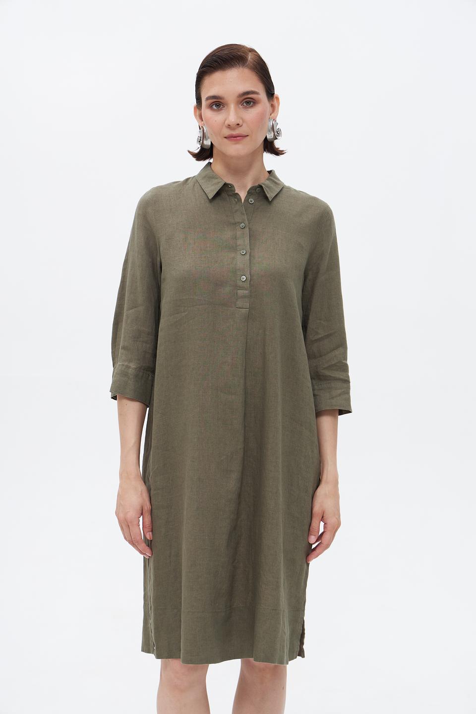 Платье Gerry Weber хаки с воротником