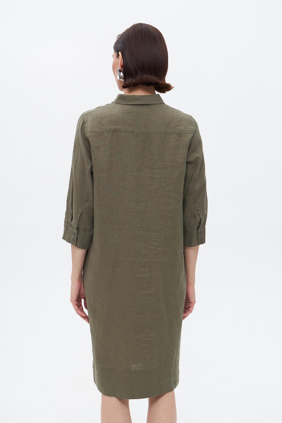 Платье Gerry Weber хаки с воротником