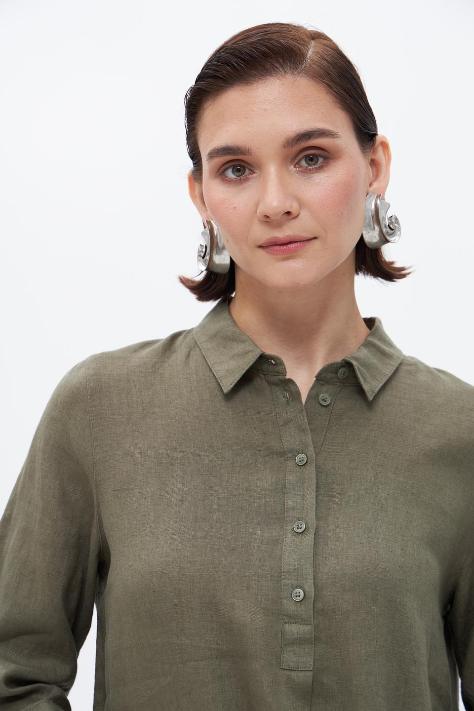 Платье Gerry Weber хаки с воротником