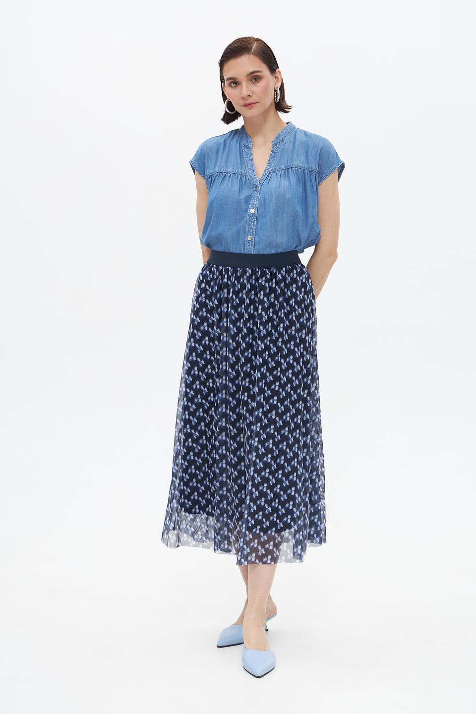 Блуза Taifun джинсовая с рукавами-крылышками