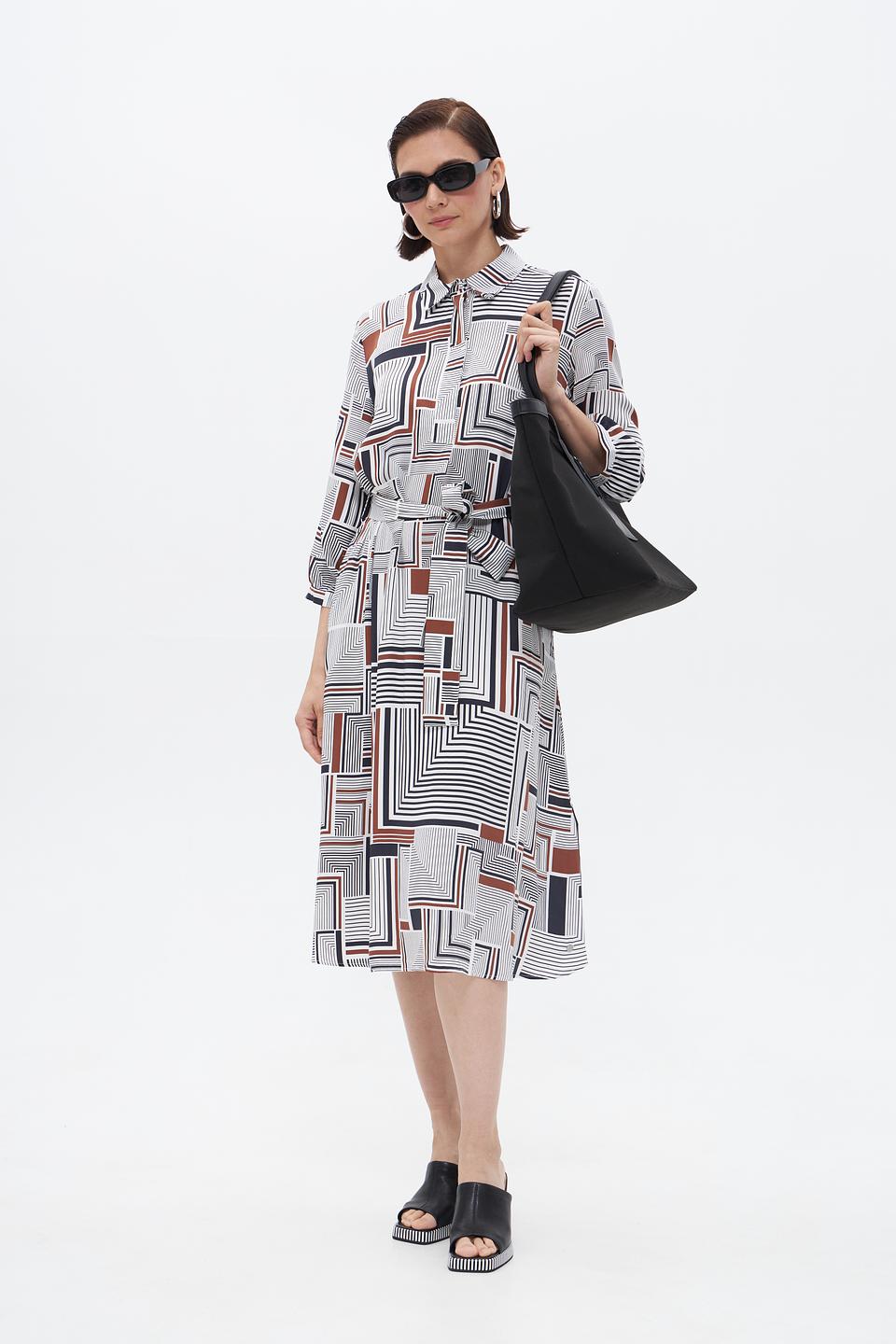 Платье Bugatti с геометрическим принтом