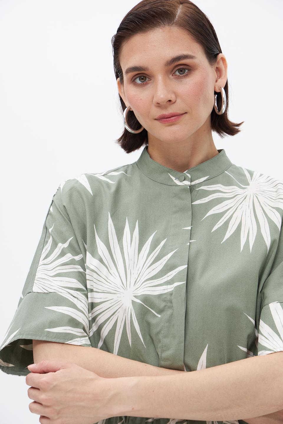 Платье Oui с принтом пальмовых листьев