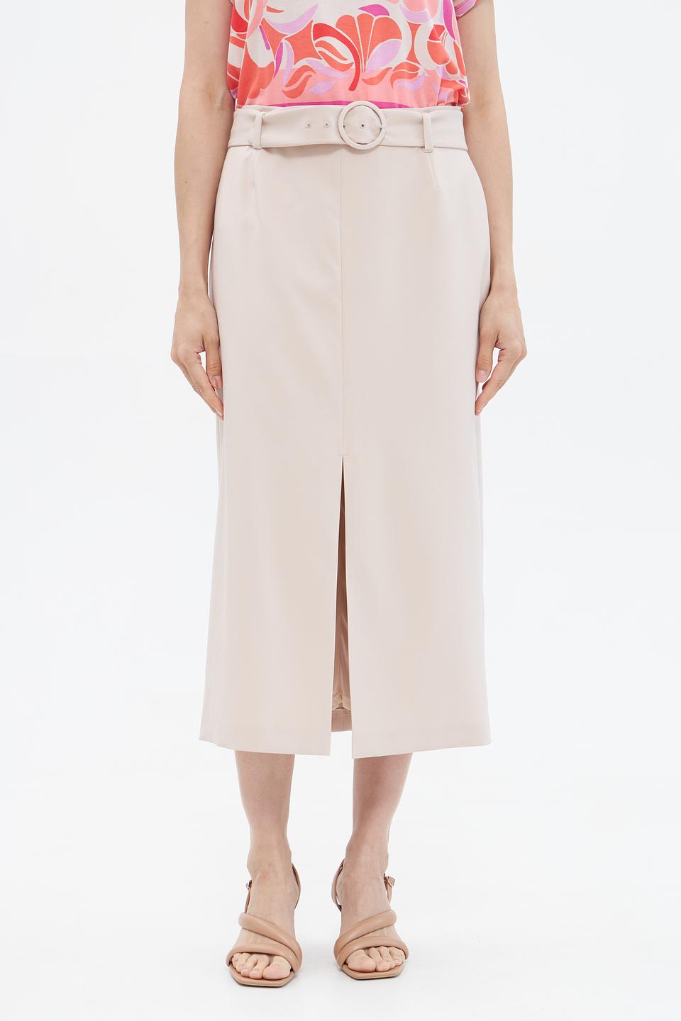 Юбка Betty Barclay с разрезом бежевая