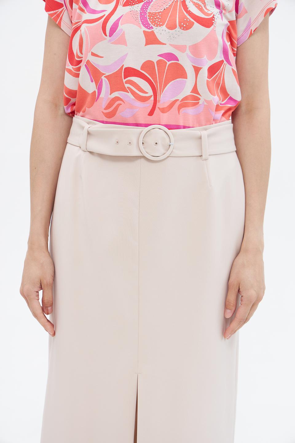 Юбка Betty Barclay с разрезом бежевая