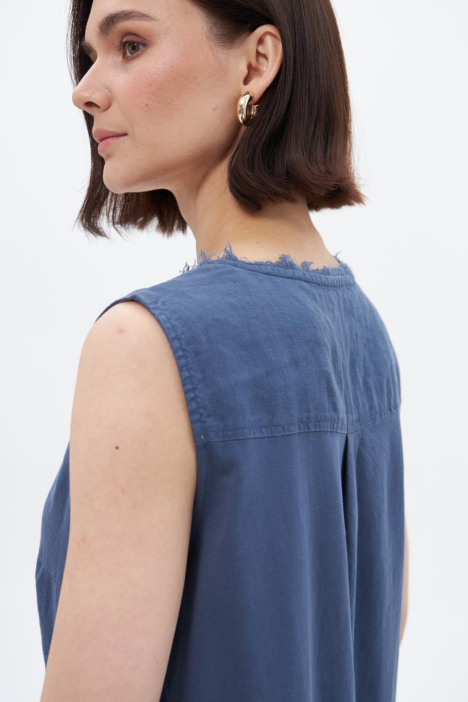 Платье Oui льняное деним