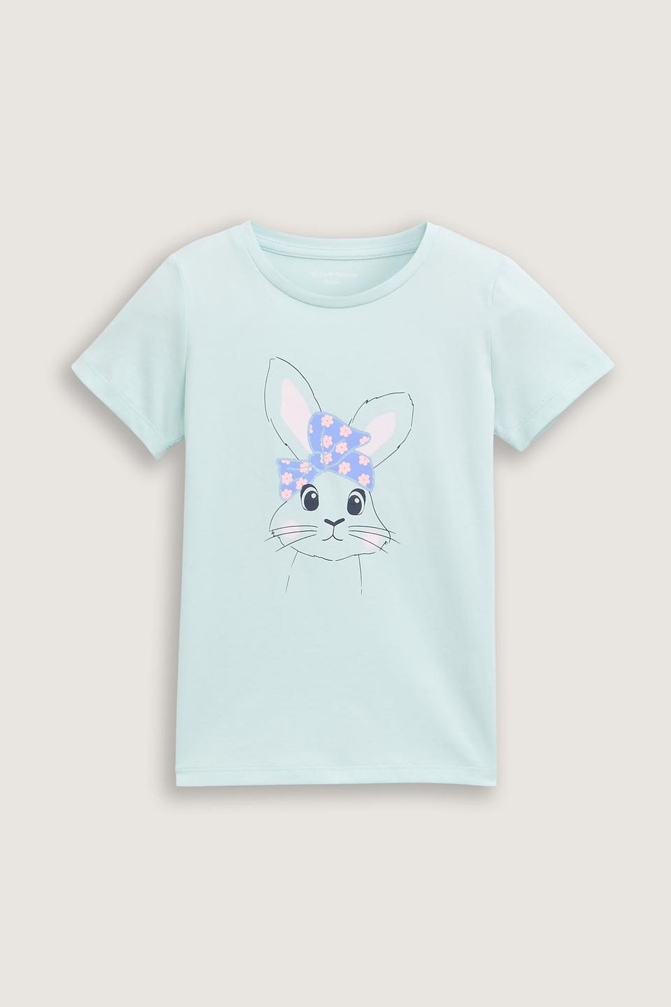 Футболка Tom Tailor дев. с зайчиком мятный