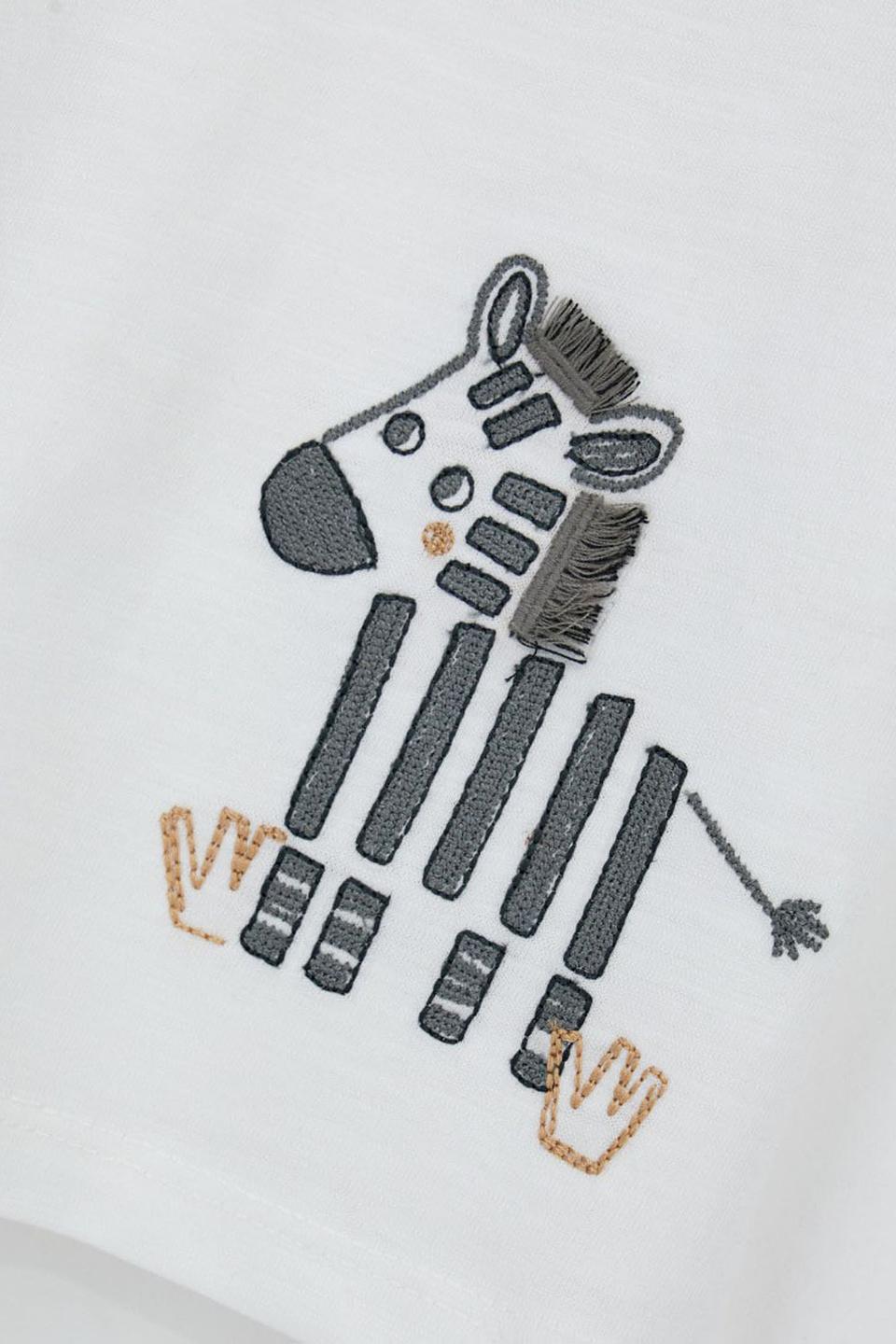 Футболка Original Marines с зеброй молочный