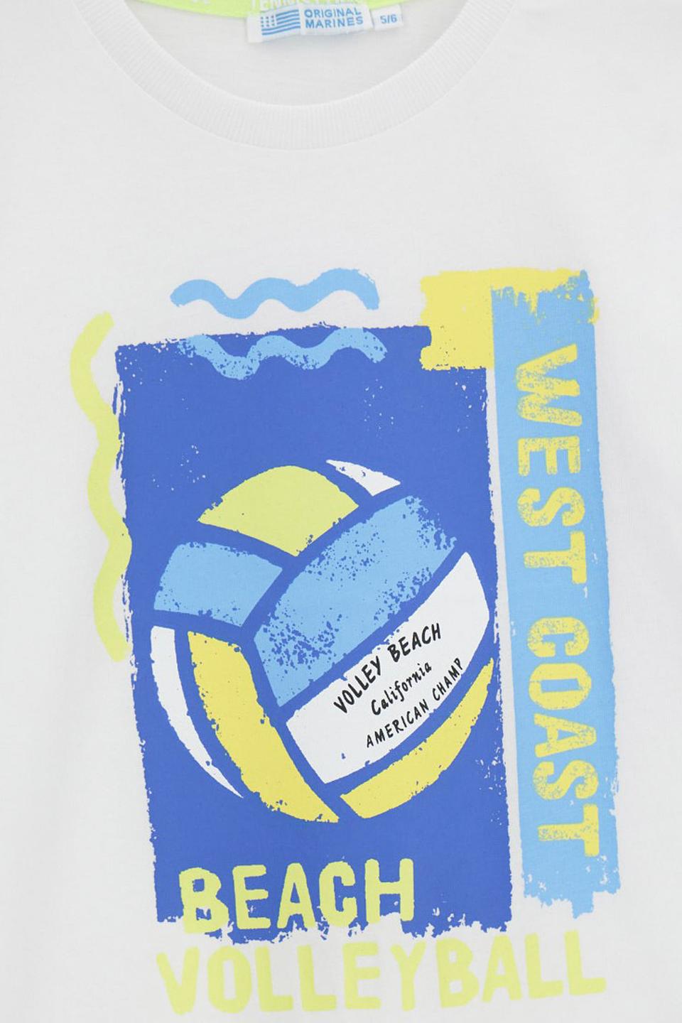 Футболка Original Marines пляжный принт белый