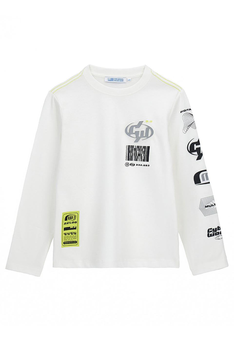 Лонгслив Original Marines белый с принтом