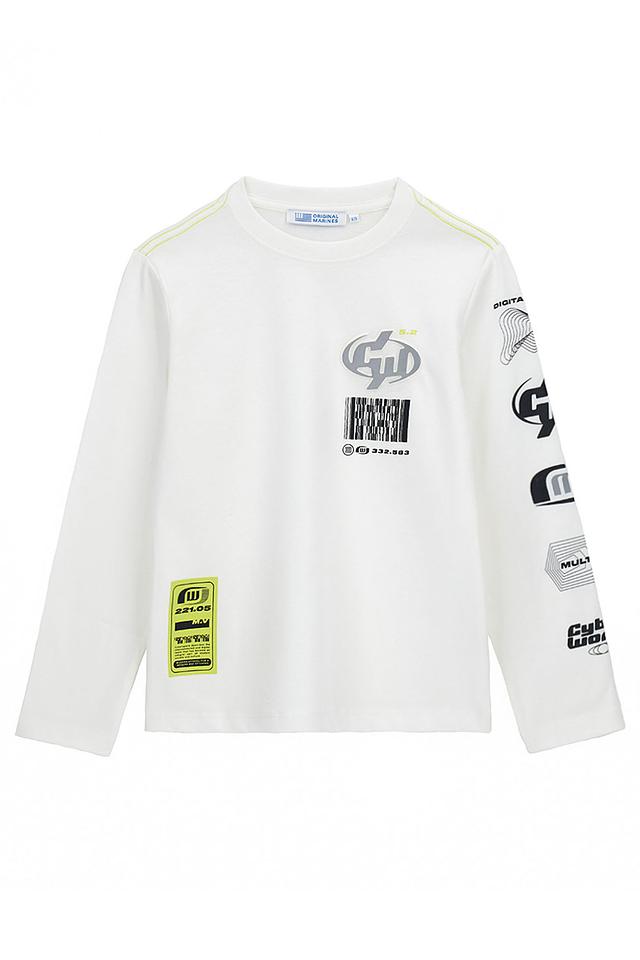 Лонгслив Original Marines белый с принтом