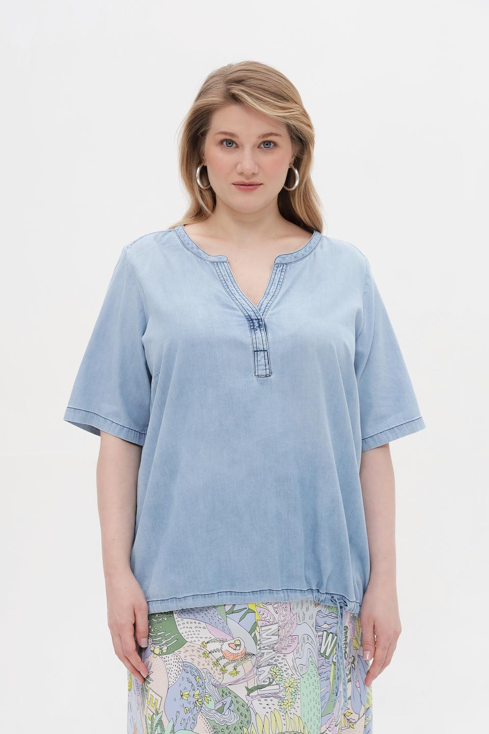 Блуза Via Appia джинсовая голубая