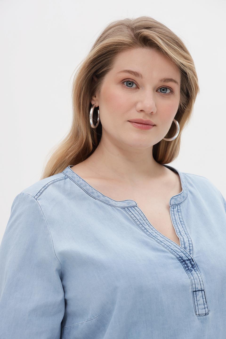 Блуза Via Appia джинсовая голубая