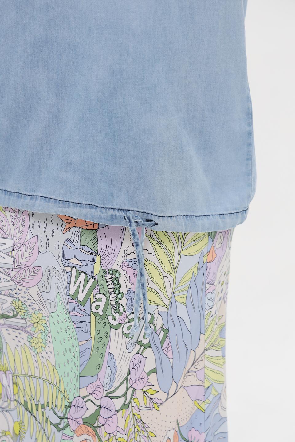 Блуза Via Appia джинсовая голубая