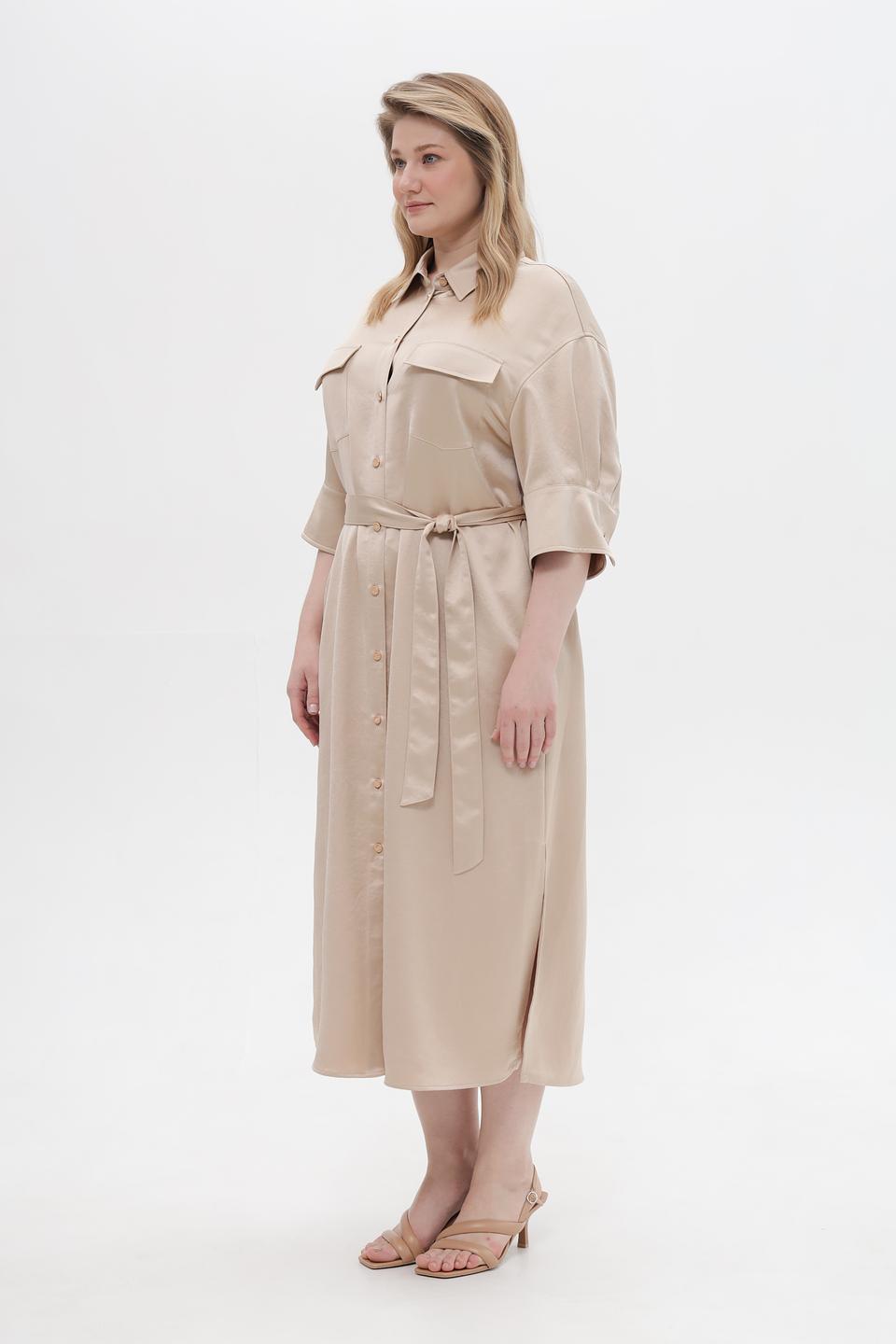 Платье рубашка Marc Aurel бежевое