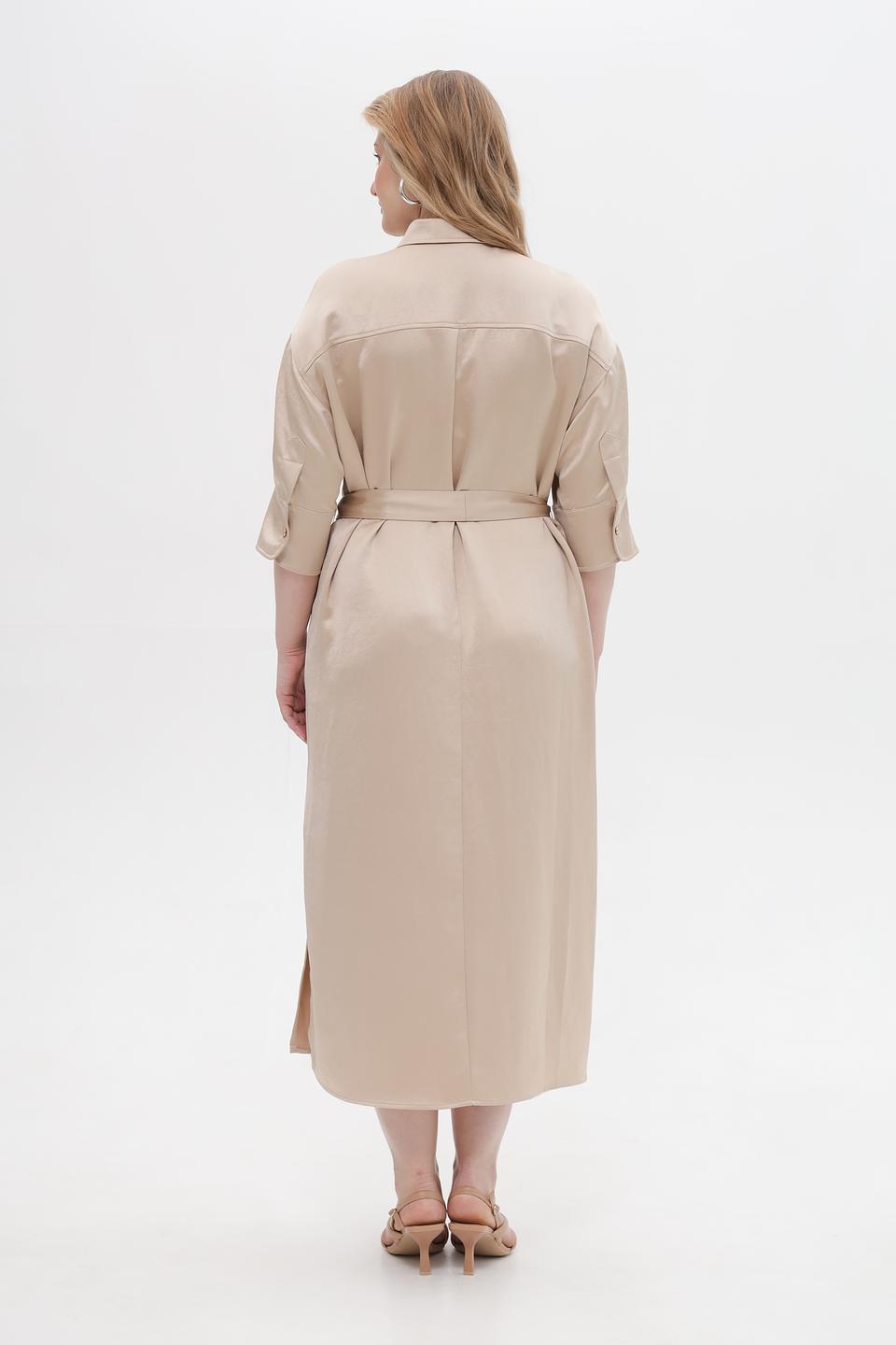 Платье рубашка Marc Aurel бежевое