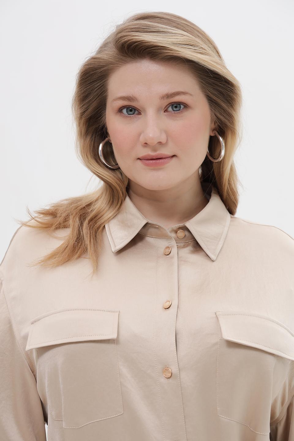 Платье рубашка Marc Aurel бежевое