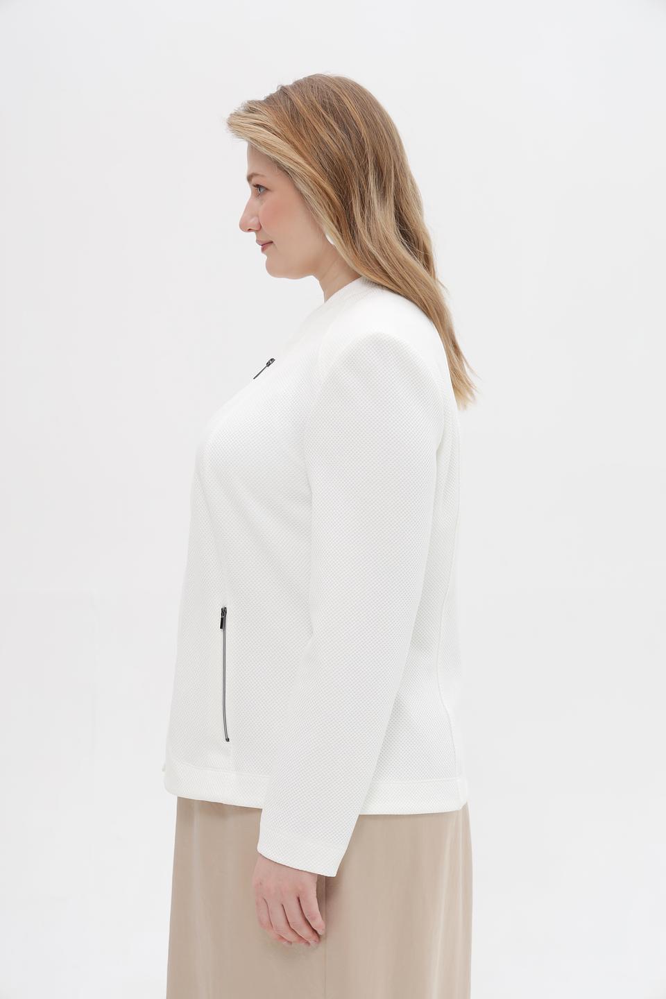 Жакет Lebek с молнией молочный