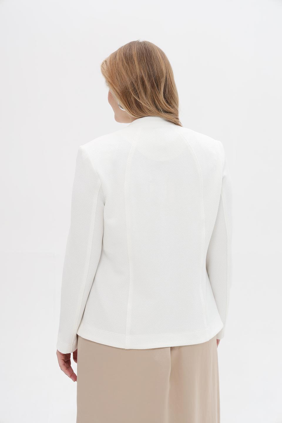 Жакет Lebek с молнией молочный