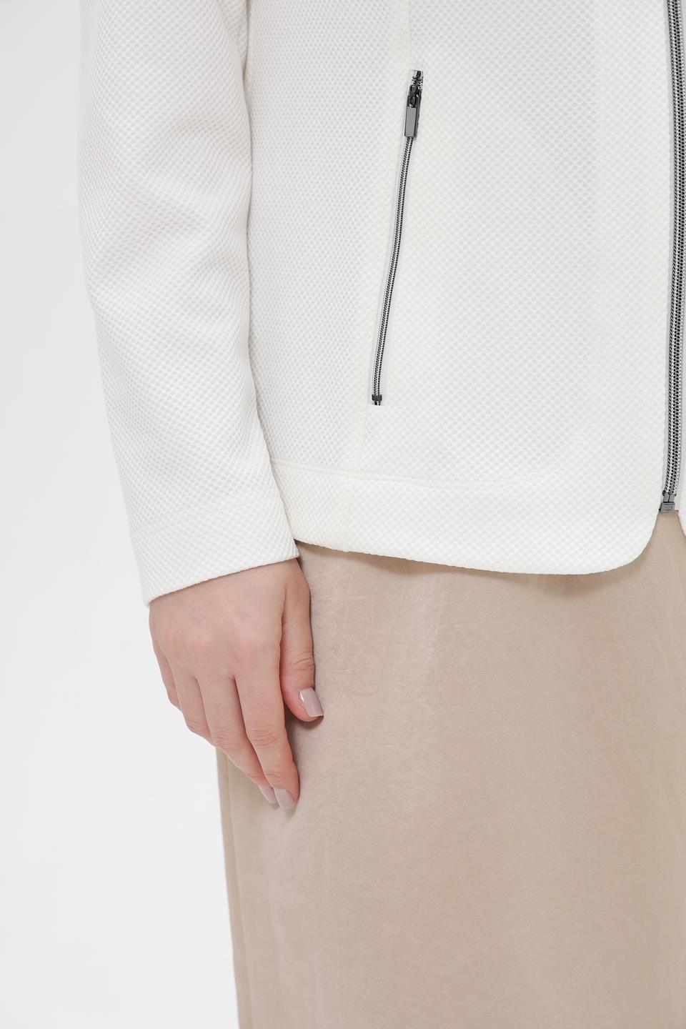 Жакет Lebek с молнией молочный