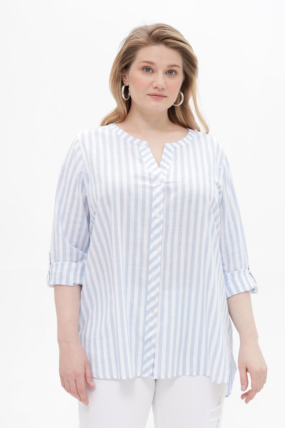 Блуза Via Appia в полоску голубую