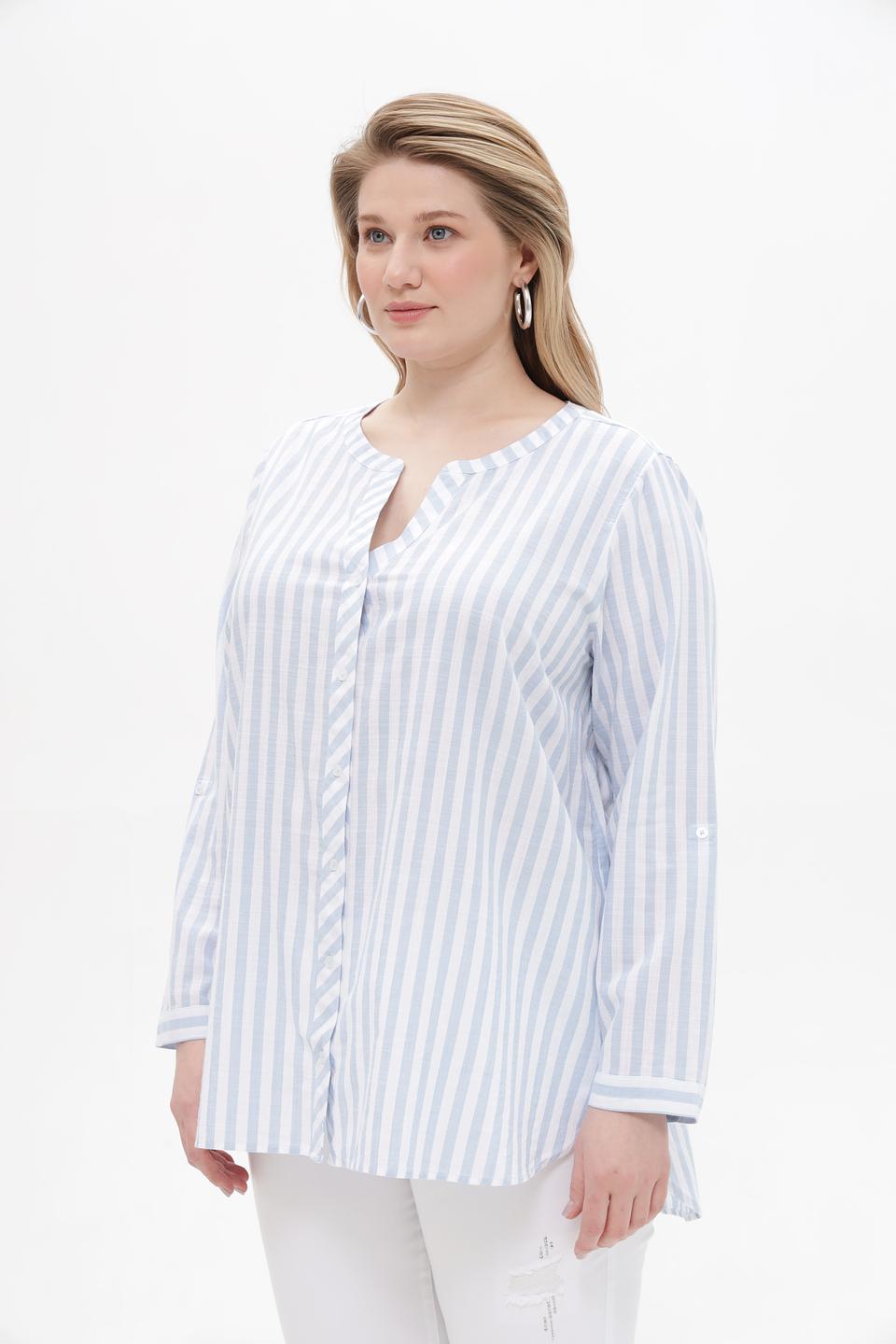 Блуза Via Appia в полоску голубую