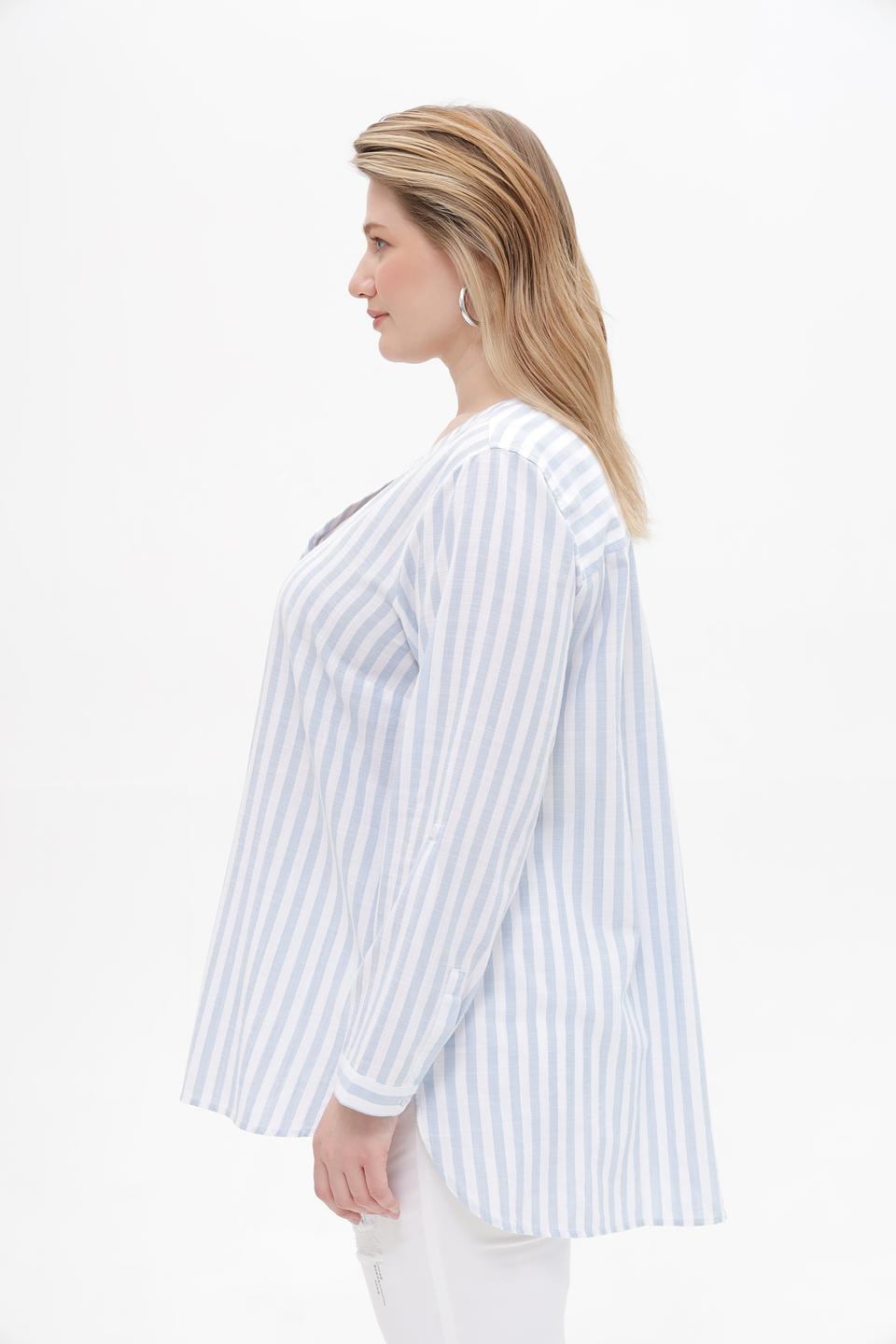 Блуза Via Appia в полоску голубую