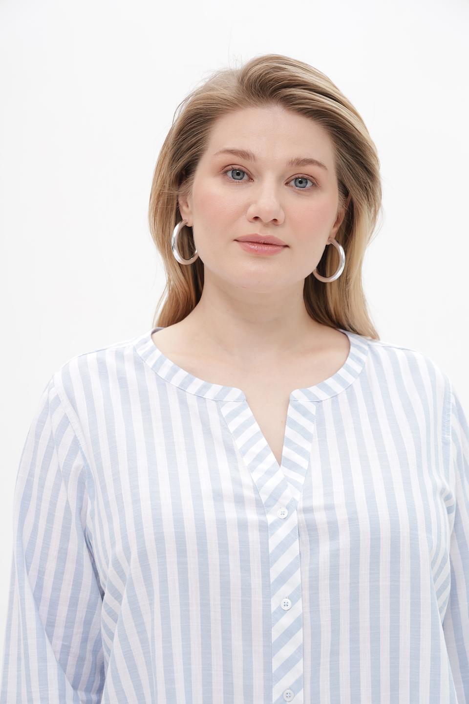 Блуза Via Appia в полоску голубую