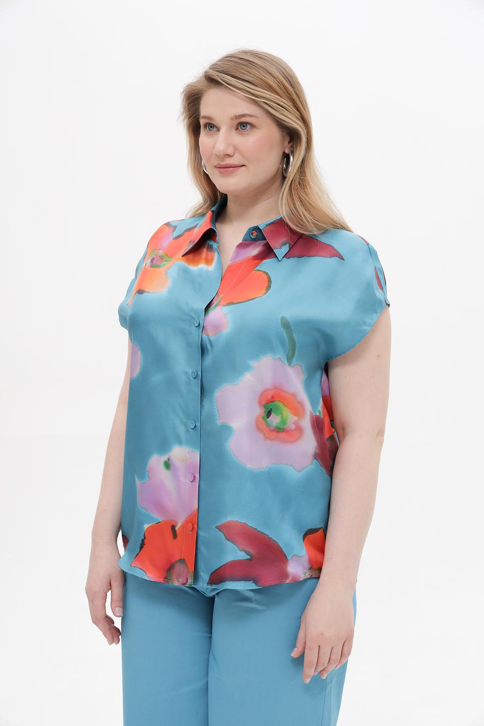 Блуза Luisa Cerano с цветочным принтом