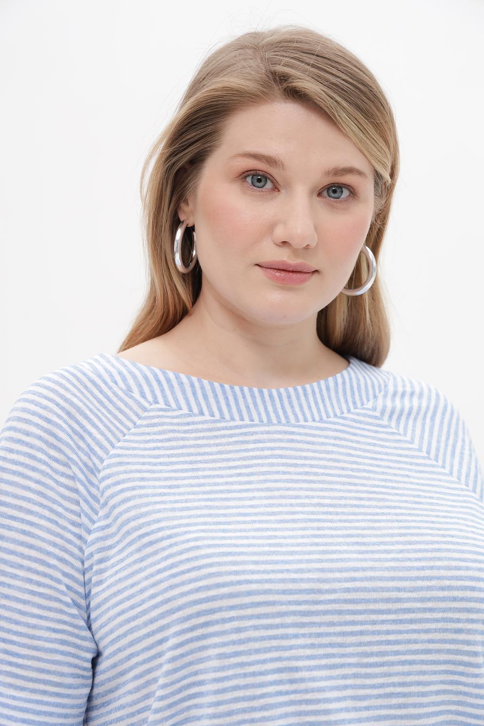 Футболка Rabe collection в полоску голубую