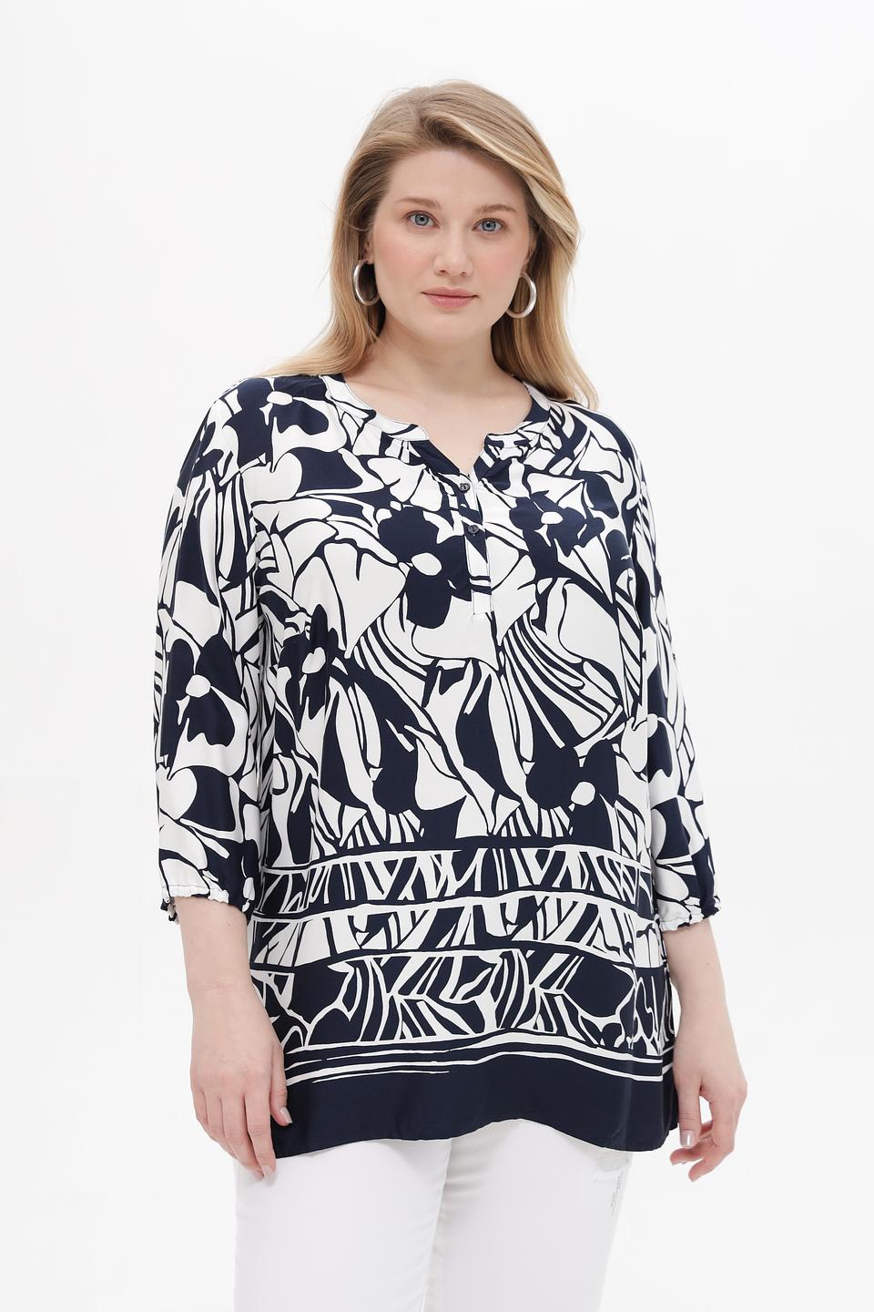 Блуза Lebek с цветочным принтом