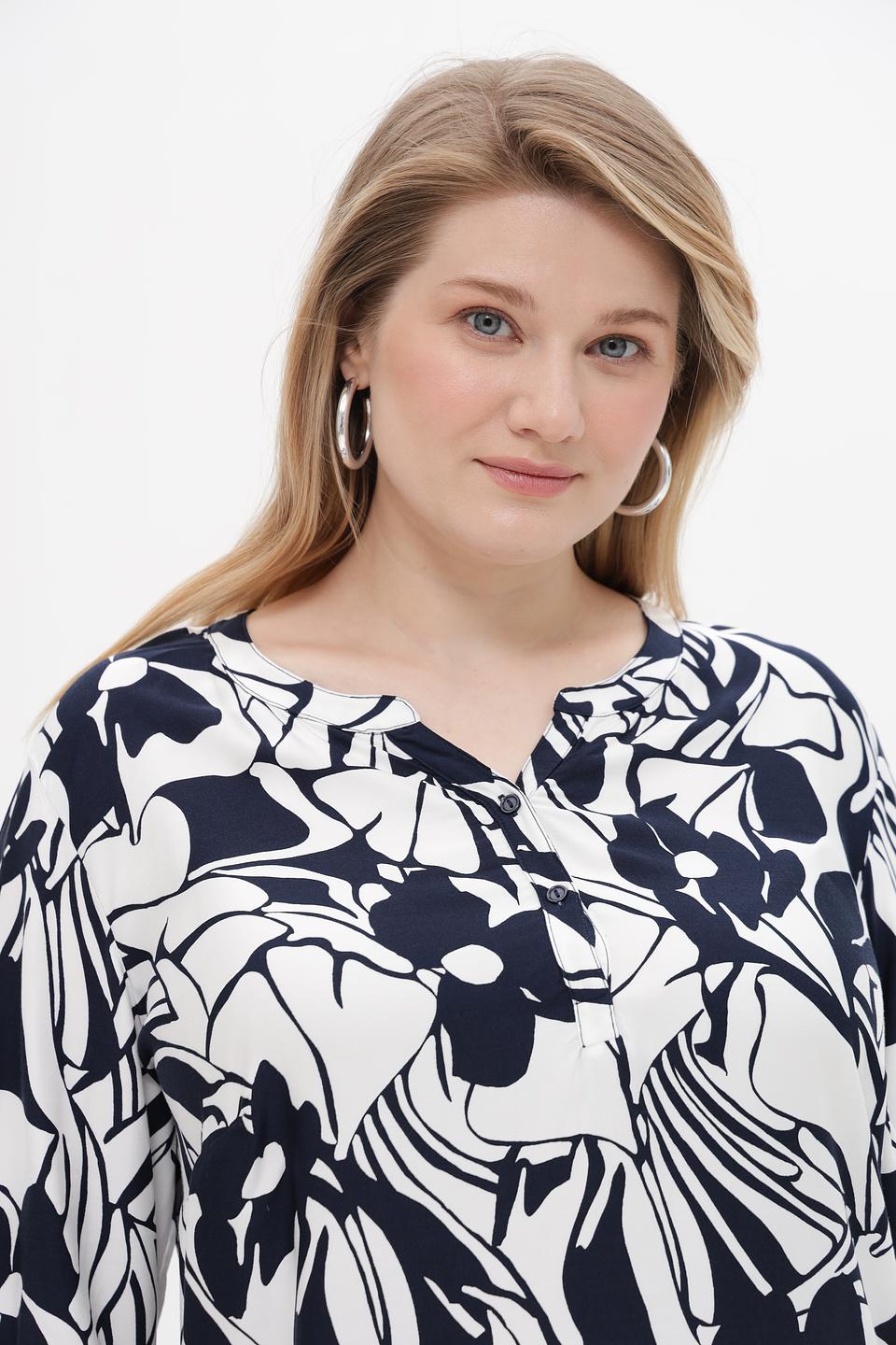 Блуза Lebek с цветочным принтом