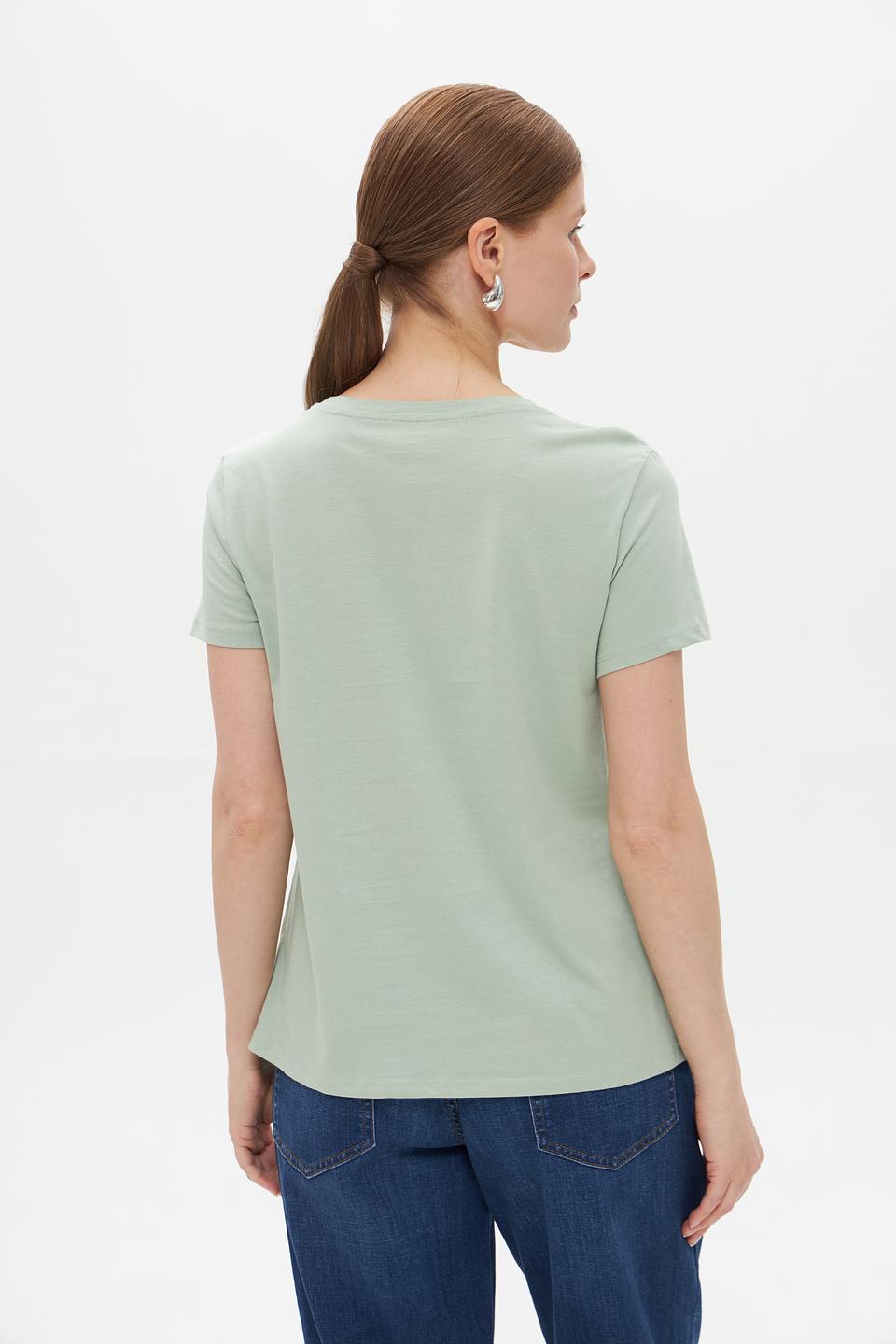 Футболка Tom Tailor мятная с принтом