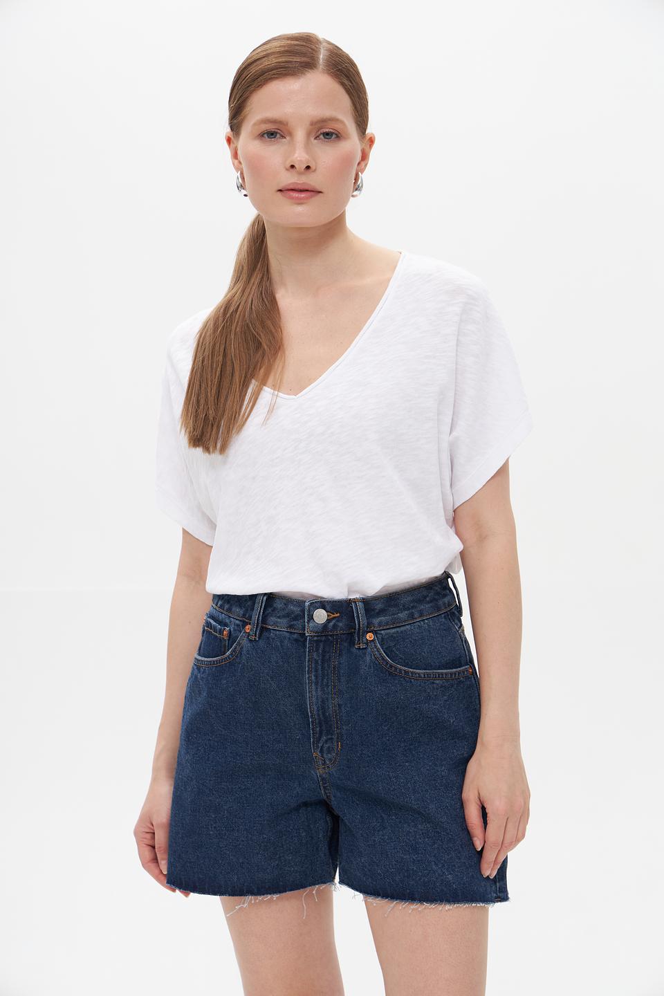 Футболка Marc O Polo женская белая V-образный вырез