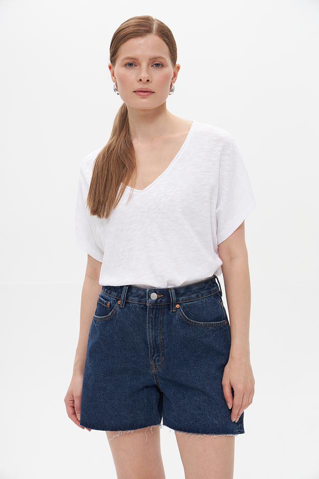 Футболка Marc O Polo женская белая V-образный вырез