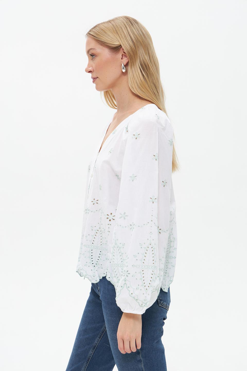 Блузка Broadway с вышивкой белый