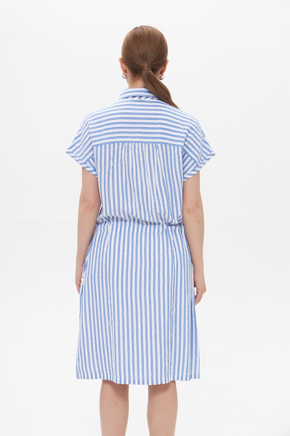 Платье Time Zone в полоску голубую