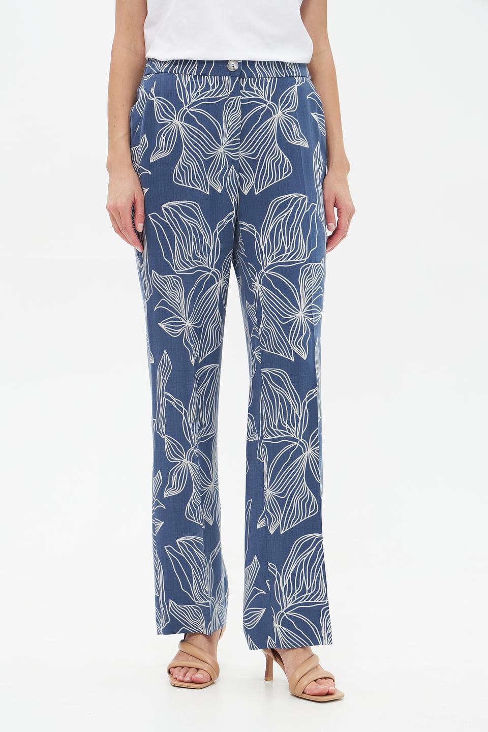 Брюки Toni collection с цветочным принтом